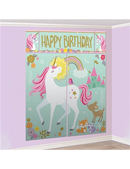 Decorazione da parete per compleanno di unicorno