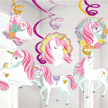 Decorazioni da appendere compleanno unicorno - Bellefete.ch - Svizzera - Decorazioni di compleanno Unicorno