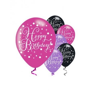 Rosa Luftballons zum Geburtstag