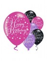 Ballons happy birthday rose