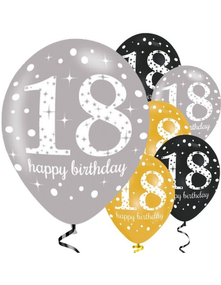 Luftballons 18 Jahre "Happy Birthday" - Bellefete.ch - Schweiz - Geburtstagsdekorationen 18 Jahre