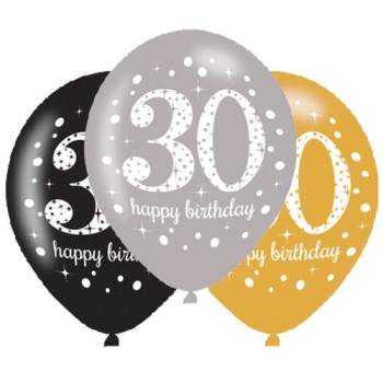 Luftballons 30 Jahre "Happy Birthday" - Bellefete.ch - Schweiz - Partydekoration 30 Jahre 2