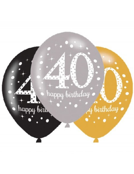 Ballons en latex 40 ans anniversaire