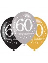 Luftballons zum 60. Geburtstag