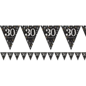 Girlande 30 Jahre "Happy Birthday" - Bellefete.ch - Schweiz - Partydekoration 30 Jahre