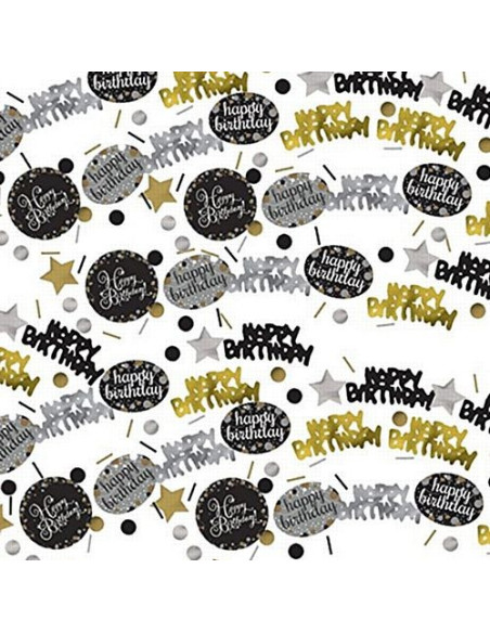 Confettis d'anniversaire « Happy Birthday » - Bellefete.ch - Suisse - Déco de table