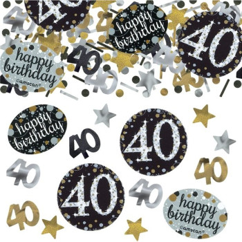 Konfetti 40 Jahre "Alles Gute zum Geburtstag" - Bellefete.ch - Schweiz - Partydekoration 40 Jahre