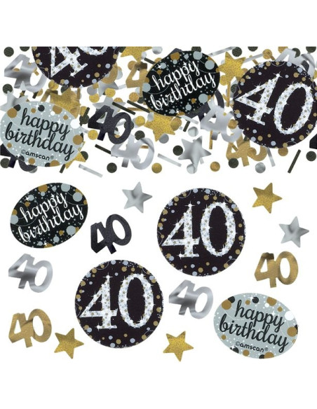 Coriandoli 40 anni "Buon compleanno" - Bellefete.ch - Svizzera - Decorazione di festa 40 anni