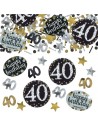 Confettis 40 ans anniversaire déco de table 40 eme anniversaire