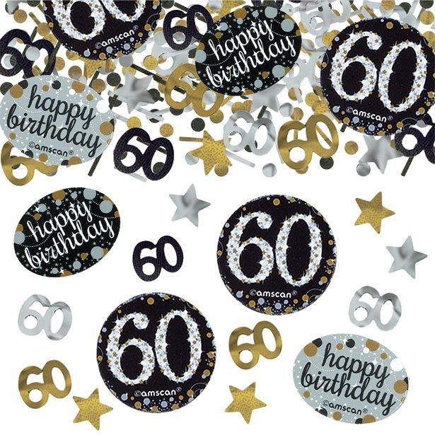 60. Geburtstag Konfetti Tischdeko zum 60. Geburtstag
