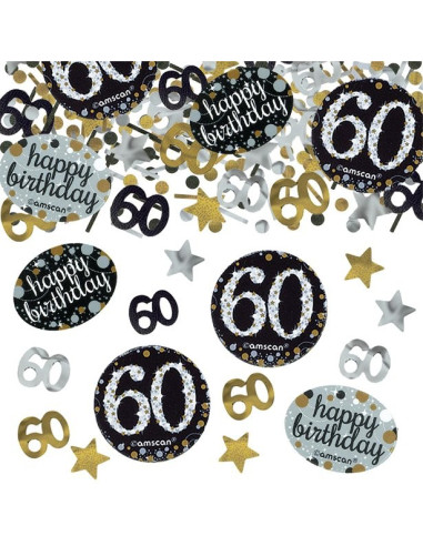 60. Geburtstag Konfetti Tischdeko zum 60. Geburtstag