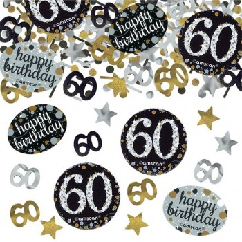 60. Geburtstag Konfetti Tischdeko zum 60. Geburtstag