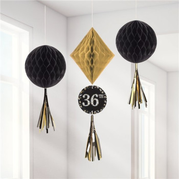 Decorazioni di compleanno "Happy Birthday" da personalizzare con l'età - Bellefete.ch - Svizzera - Decorazioni per feste