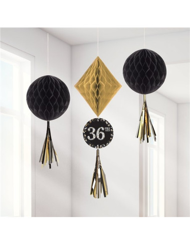 Decorazioni di compleanno "Happy Birthday" da personalizzare con l'età - Bellefete.ch - Svizzera - Decorazioni per feste