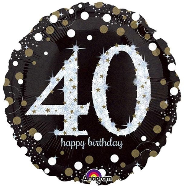 Luftballon zum 40. Geburtstag. Raumdekoration zum 40. Geburtstag