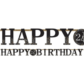 Ghirlanda di compleanno "Happy Birthday" - Personalizzabile con l'età - Bellefete.ch - Svizzera - Decorazione di festa