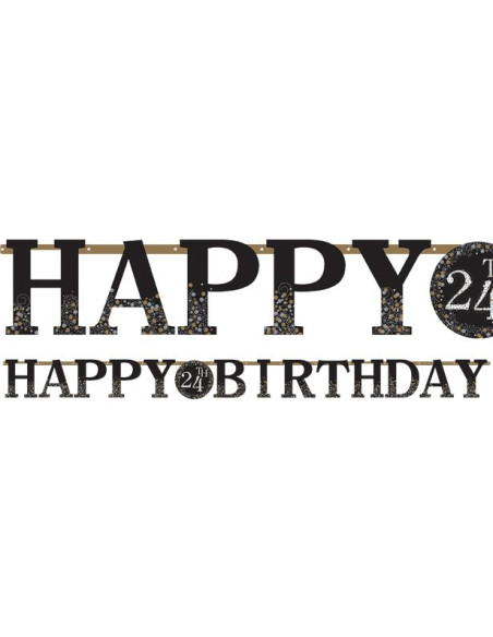 Geburtstagsgirlande "Happy Birthday" - Individuell mit dem Alter - Bellefete.ch - Schweiz - Party Dekoration