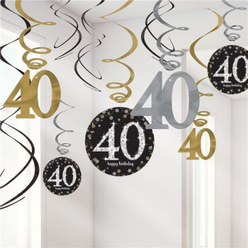 Decorazioni 40 Anni "Buon Compleanno" - Bellefete.ch - Svizzera - Decorazione di festa 40 anni