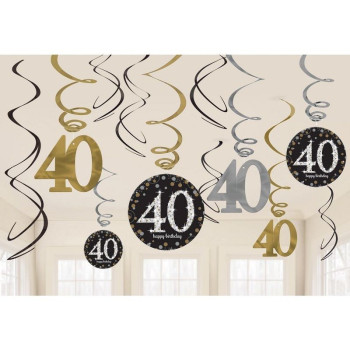 Decorazioni 40 Anni "Buon Compleanno" - Bellefete.ch - Svizzera - Decorazione di festa 40 anni 2