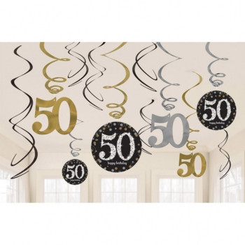 Decorazioni di compleanno 50 anni da appendere "Happy Birthday" - Bellefete.ch - Svizzera - Decorazione di festa 50 anni 2