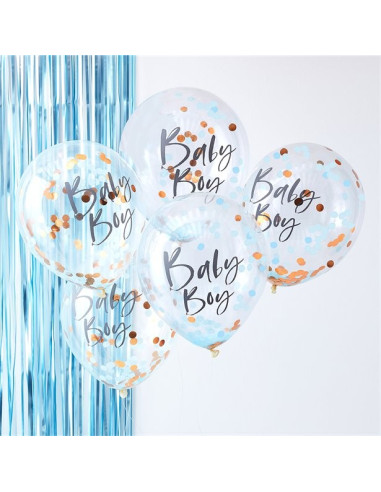 Ballons garçon douche de bébé et fête de naissance