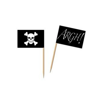 Piques drapeau pirate anniversaire - Bellefete.ch - Suisse - Décorations à gateau Pirate 2