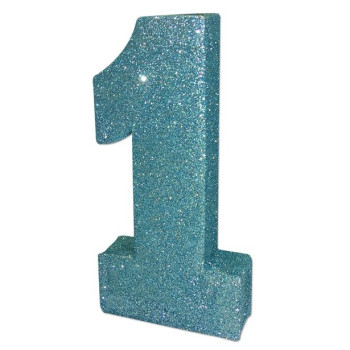 Decorazione della tavola "1° compleanno" Blu - Bellefete.ch - Svizzera - Centrotavola primo anniversario