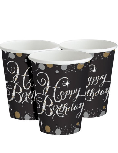 Bicchieri di compleanno "Happy Birthday" - Decorazioni per feste - Bellefete.ch - Svizzera