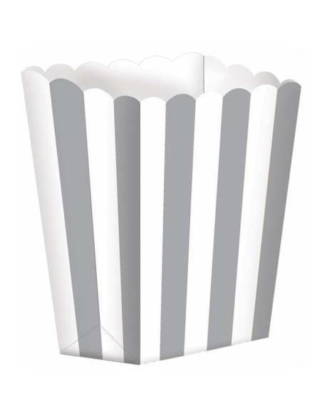 Silbergraue Popcorn-Box Silbergraue Popcorn-Box