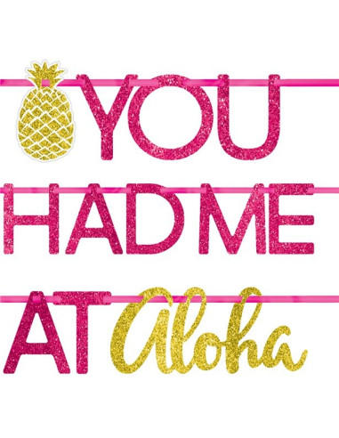 banner per feste a tema estivo tropicale