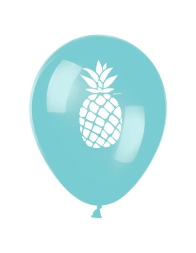 Palloncini con ananas a tema festa tropicale