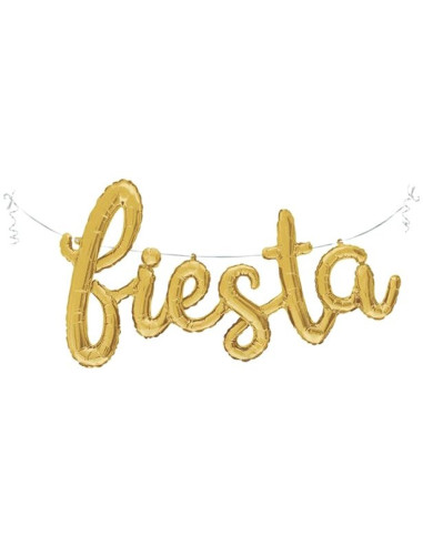 Goldfarbener „Fiesta“-Buchstabenballon