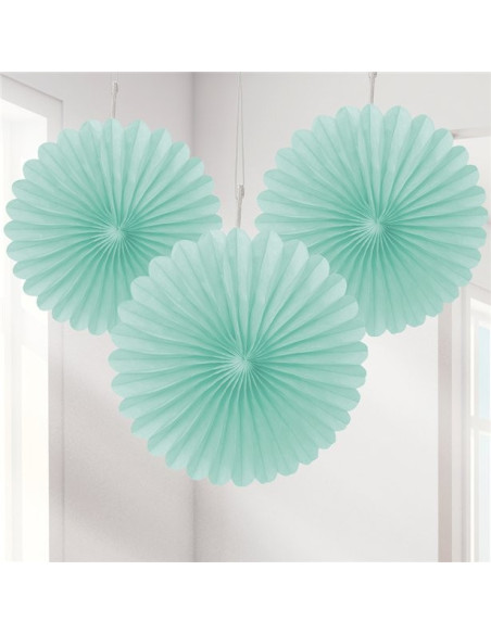 Ventagli di carta Verde Menta - Decorazioni per feste - Bellefete.ch - Svizzera