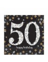 Servietten zum 50. Geburtstag