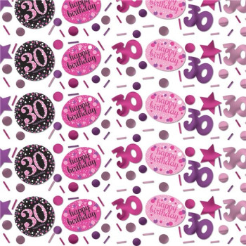 Konfetti 30 Jahre Rosa "Happy Birthday" - Partydekorationen für Erwachsene - Bellefete.ch - Schweiz