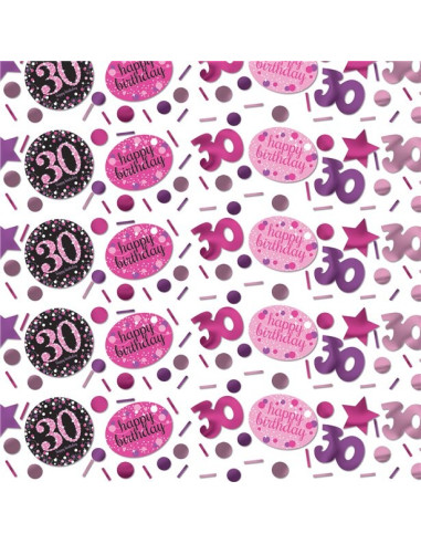 Coriandoli 30 Anni Rosa "Buon Compleanno" - Decorazioni per feste per adulti - Bellefete.ch - Svizzera