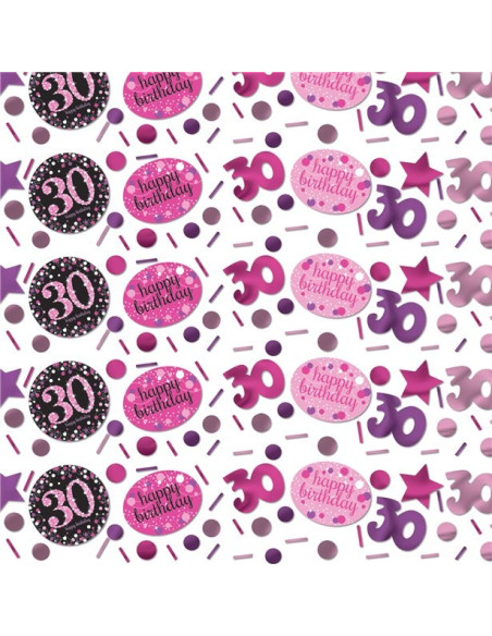 Konfetti 30 Jahre Rosa "Happy Birthday" - Partydekorationen für Erwachsene - Bellefete.ch - Schweiz