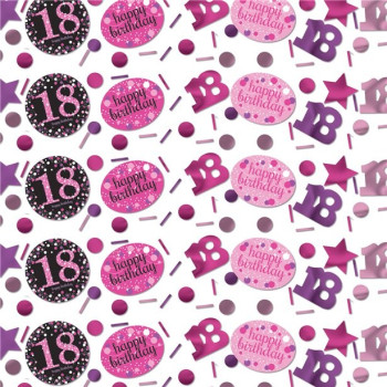 Konfetti 18 Jahre Rosa "Alles Gute zum Geburtstag" - Partydekoration für Erwachsene - Bellefete.ch - Schweiz