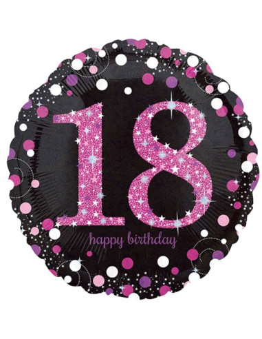 Ballon 18 Jahre Rosa "Alles Gute zum Geburtstag" - Partydekoration für Erwachsene - Bellefete.ch - Schweiz