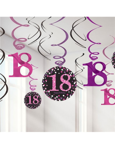 Sospensioni decorative 18 anni anniversario - Decorazione di festa - Bellefete.ch - Svizzera