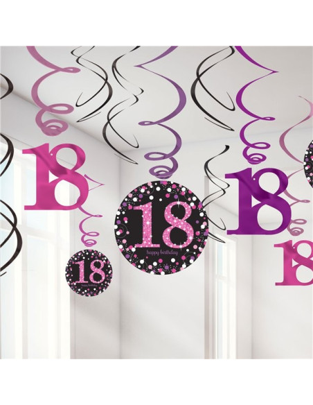 Sospensioni decorative 18 anni anniversario - Decorazione di festa - Bellefete.ch - Svizzera