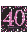 rosa Servietten zum 40. Geburtstag