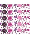 confettis anniversaire 40 ans rose
