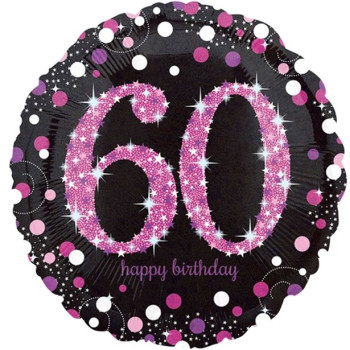 Palloncino 60 Anni Rosa "Buon Compleanno" - Decorazione di compleanno donna - Bellefete.ch - Svizzera