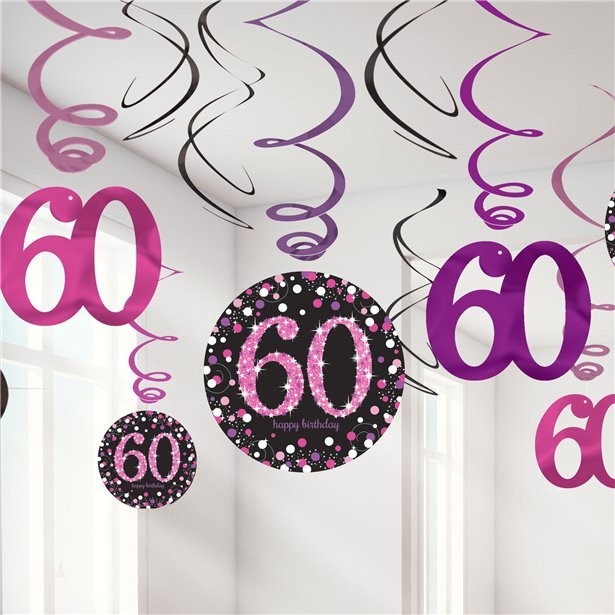 Decorazioni 60° Compleanno Rosa “Buon Compleanno”