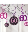 Rosa Dekorationen zum 60. Geburtstag