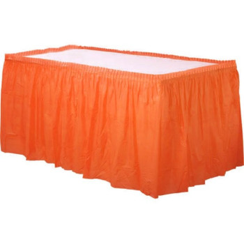 Tischrock aus Kunststoff orange - Tischdekoration - Bellefete.ch - Schweiz 2
