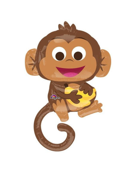 Ballon petit singe la jungle - Déco d'anniversaire enfants - Bellefete.ch - Suisse