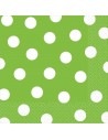serviettes en papier à pois vert lime