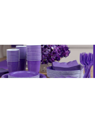 stoviglie per feste in plastica viola su www.https://bellefete.ch/it/ in Svizzera